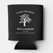 Elegant Family Tree Wiedersehen Monogram Black Dosenkühler (Rückseite)