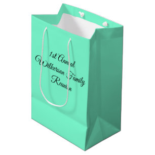 Elegant Family Wiedersehen Blau-grün Mittlere Geschenktüte