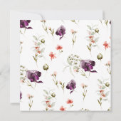 Elegant Fantasy Floral Birthday Party Einladung (Rückseite)