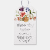 Elegant Fantasy Floral Birthday Thank You Geschenkanhänger (Vorderseite)