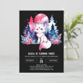 Elegant Fantasy Wolf Birthday Einladung (Stehend Vorderseite)