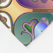 Elegant farbenfroh Arabesque Abstrakt Fleecedecke (Ecke)
