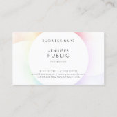 Elegant farbenfroh Modernes, Minimalistisches Beru Visitenkarte (Rückseite)