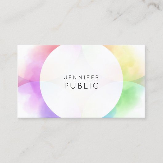 Elegant farbenfroh Modernes, Minimalistisches Beru Visitenkarte (Vorderseite)