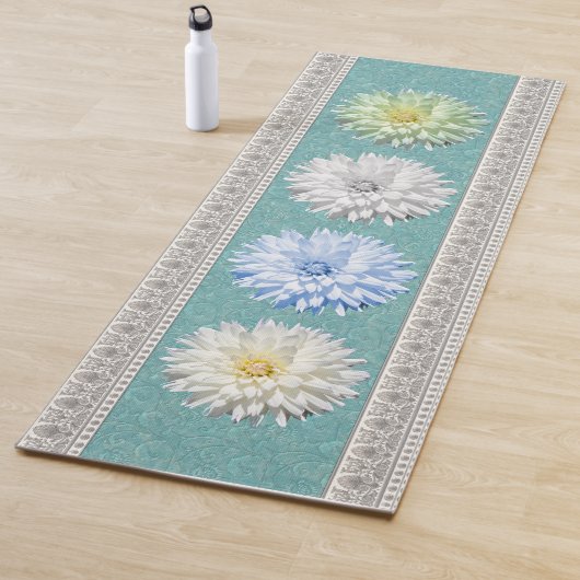 Elegant farbenfrohe Blumen Yogamatte (Beispiel)