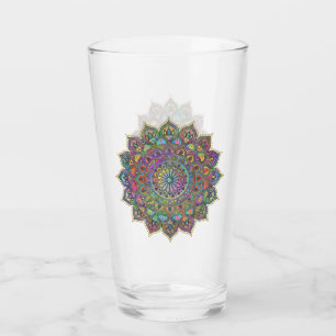 Elegant farbenfrohe Mandala Indien Stil 1 Glas