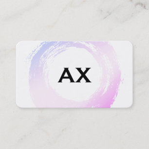 Elegant farbig gebürstet mit Monogramm Visitenkarte