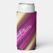 Elegant, farbig, Lila, rosa und goldfarben. Selters Dosenkühler (Seltzer Vorderseite)