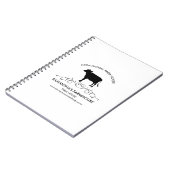 Elegant Farm Cow Silhouette Notizblock (Linke Seite)