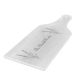 Elegant Farm Floral Flowers Text Cutting Board Schneidebrett