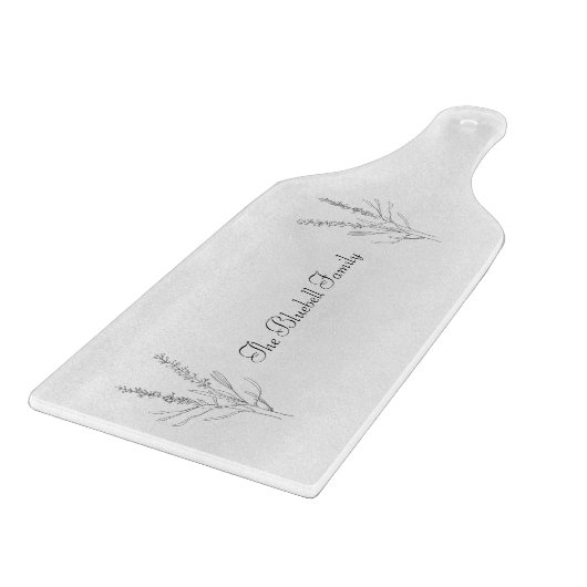 Elegant Farm Floral Flowers Text Cutting Board Schneidebrett (Ecke)