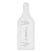 Elegant Farm Floral Flowers Text Cutting Board Schneidebrett (Vorderseite)