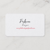 Elegant Fashion Designer Polka Dot Hat Visitenkarte (Rückseite)