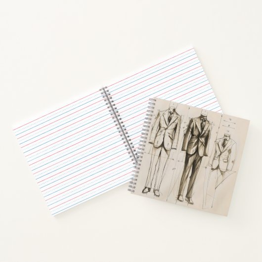 Elegant Fashion Sketch Notizblock (Innenseite)