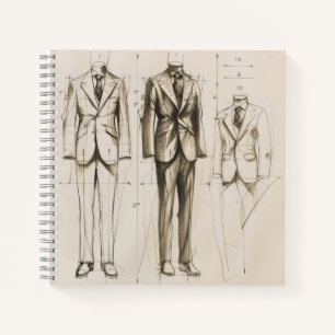 Elegant Fashion Sketch Notizblock