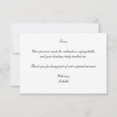 Elegant Fashion Thank You Card – Gown & Perfume  Dankeskarte (Rückseite)