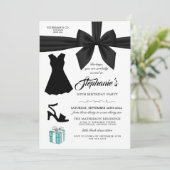 Elegant Fashion Tiffany Geburtstagseinladung Einladung (Stehend Vorderseite)