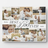 Elegant Fathers Day Best Dad Ever Photo Collage Fotoplatte (Vorderseite)