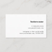 Elegant Faux Kraft White Bold Geometric Consultant Visitenkarte (Rückseite)