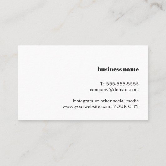 Elegant Faux Kraft White Bold Geometric Consultant Visitenkarte (Rückseite)