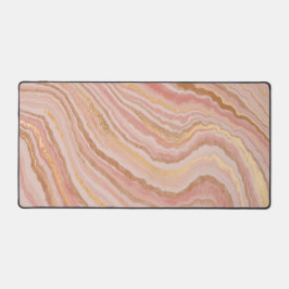 Elegant Faux Marble Pale Blush, Pink, Sand Schreibtischunterlage