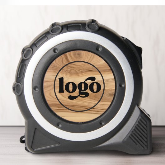 Elegant faux wood look custom logo maßband