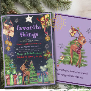 Elegant Favorite Things Geschenktausch I Nachthimm Einladung