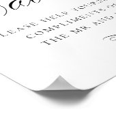 Elegant Favors Black Calligraphy | Chic Table Sign Poster (Ecke)