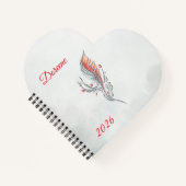 Elegant Feather Floral Watercolour  notebook  Notizblock (Vorderseite)