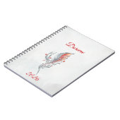 Elegant Feather Floral Watercolour  notebook  Notizblock (Linke Seite)