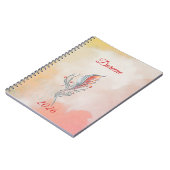 Elegant Feather Floral Watercolour  notebook  Notizblock (Linke Seite)