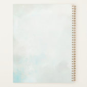 Elegant Feather Floral Watercolour  planner Planer (Rückseite)