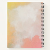 Elegant Feather Floral Watercolour Spiral Notebook Notizblock (Rückseite)