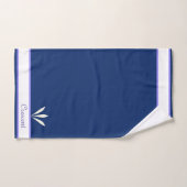 Elegant Feathers on Navy Blue Badhandtuch Set (Handtuch)