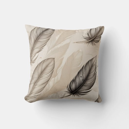 Elegant Feathers Pillow Kissen (Vorderseite)