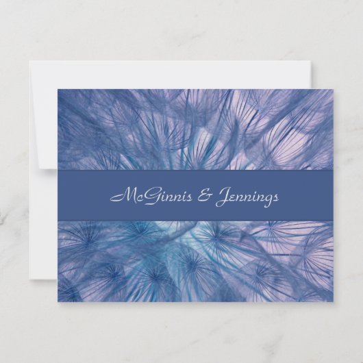 Elegant Feathers Save the Date Einladung (Rückseite)