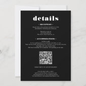 Elegant feines, weißes Foto Einladung (Rückseite)