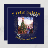Elegant Feliz Natal e Próspero Ano Portugiesisch (Vorne/Hinten)