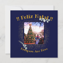 Elegant Feliz Natal e Próspero Ano Portugiesisch