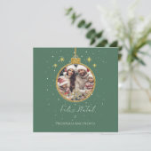 Elegant Feliz Natal e Próspero Ano Portugiesisch Karte (Stehend Vorderseite)