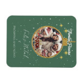 Elegant Feliz Natal e Próspero Ano Portugiesisch Magnet (Horizontal)