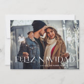 Elegant Feliz Navidad | Ein Foto Weihnachten (Vorderseite)