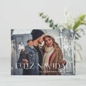 Elegant Feliz Navidad | Ein Foto Weihnachten (Stehend Vorderseite)