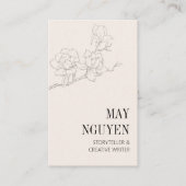 Elegant Feminine Blumencocktail Visitenkarte (Vorderseite)