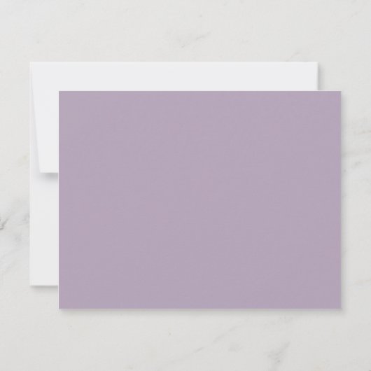 Elegant Feminine Lilac Lila vom Schreibtisch von Mitteilungskarte (Rückseite)