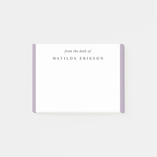 Elegant Feminine Lilac Lila vom Schreibtisch von Post-it Klebezettel (Vorderseite)