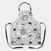 Elegant Feminine Monogram Schürze (Vorderseite)