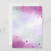 Elegant Feminine Pink Foil Balloons 21. Geburtstag Einladung (Rückseite)