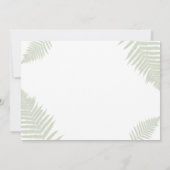 Elegant Fern Blätter PROBE DINNER Einladung (Rückseite)