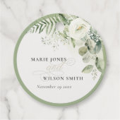 Elegant Fern Eukalyptus Greenerenerage Foliage Wed Geschenkanhänger (Vorderseite)